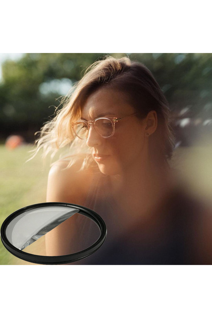82mm Split Diopter Prism Camera Foreground Magnifying Blur Filter Film Television Split-Field Props