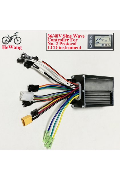 24V/36V/48V Sine Wave Brushless Motor Controller 350W 500W 20A For S866 V889 No. 2 Protocol LCD Inst