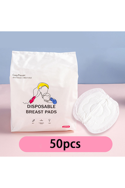 White Breastfeeding Disposable Breast Nursing Pads Breathable Slim Super Absorbency Cotton Breast Pa