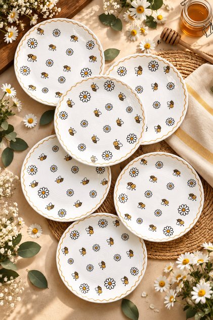 Ari Maya 6 Piece Luxury Dessert Plate Set