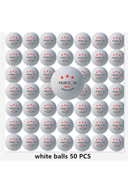 50 white balls Huieson 3 Star Ping Pong Balls 50~100 PCS ABS 40+ New Material Table Tennis Balls Pin
