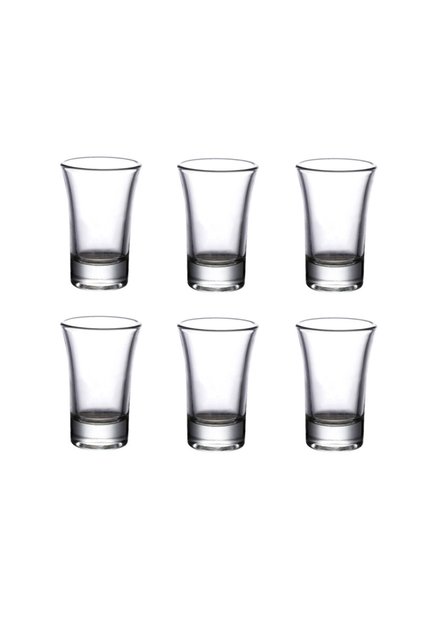 20ml 6pcs 20ml Baijiu Glass Household Bullet Cup Thick Bottomed Vodka Cup Classic party Bar Transpar