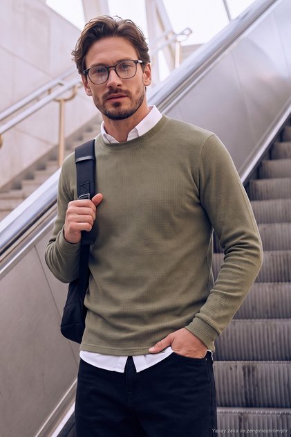 Cotton Crew Neck Regular Fit Basic Sweat Men's Sweat 5905073