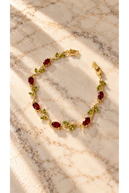316L Steel Ivy Tulip Bracelet with Stones