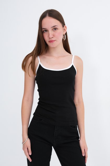 Striped Strap Tank Top A1882