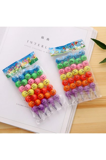 10PCs 10Pcs Lollipop Building Block Pencil Graffiti Pen for Children Birthday Party Favors Student B
