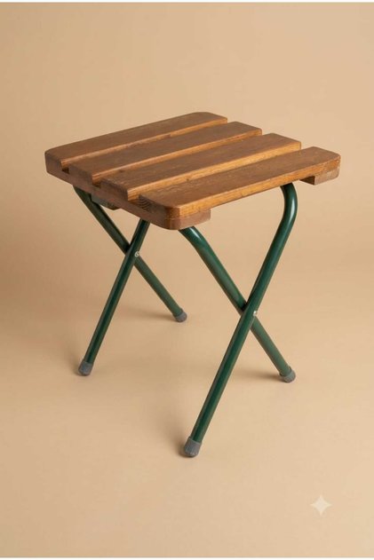 H-ACRAFT Ahşap Sandalye / Tabure Bahçe,Balkon,Piknik,Teras, (1 Adet)