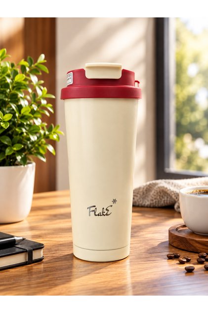 500 ml Thermos Cup with Straw and Spout Features