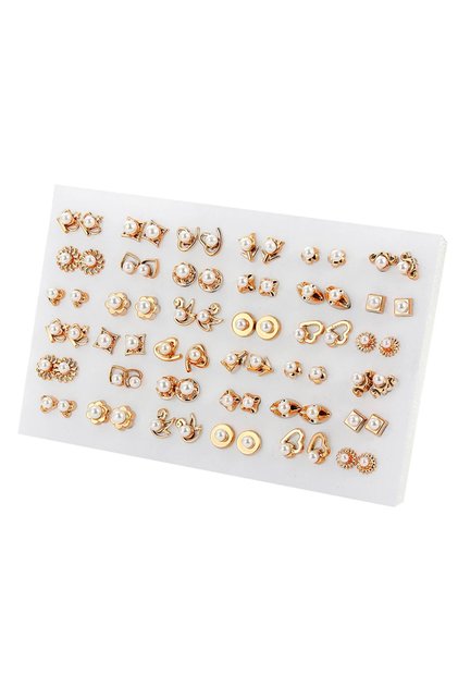 style 2 Wholesale 36Pairs/18pairs Mixed Styles Rhinestone Sun Flower Geometric Animal Plastic Stud E