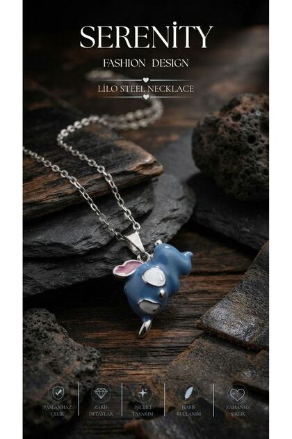 Lilo Stitch Steel Necklace05
