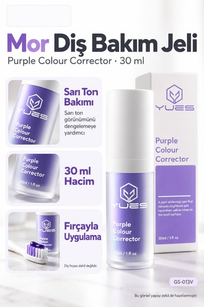 Purple Teeth Care Gel 30 Ml, Yellow Tone Balancing, Purple Color Corrector Gs-013V.
