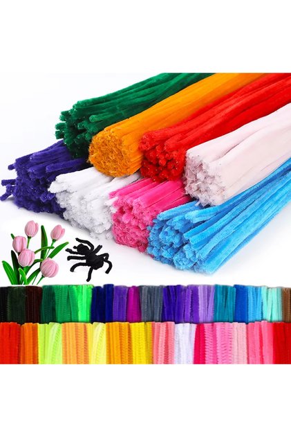 30cm x 0.6cm Macaron 100Pcs 30cm Colors Chenille Stem Twisted Rod Iron Wire DIY Handcraft Wool Root