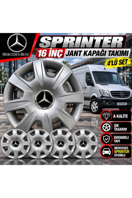 MERCEDES SPRINTER 16 İNÇ JANT KAPAĞI TAKIMI (4’LÜ SET) | A KALİTE • ŞIK TASARIM • DAYANIKLI YAPI