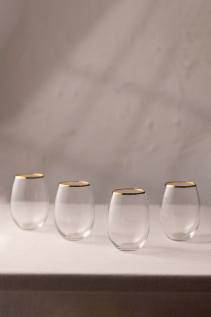 Astoria Gold 4-Piece Water Glass Set 350 Cc