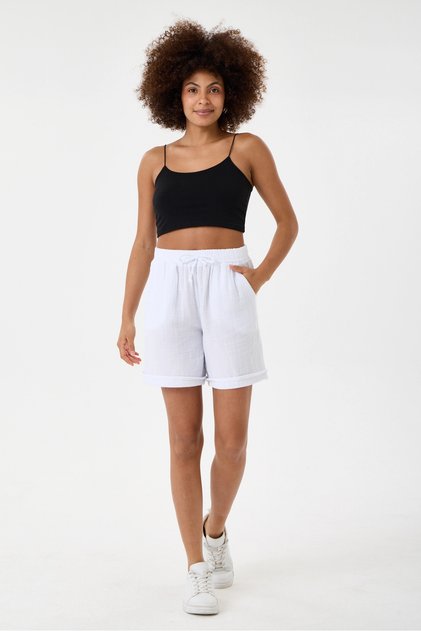 Women's Muslin Shorts Casual Style 100% Cotton