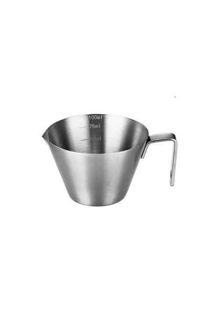 DUTRIEUX Silver 304 Stainless Steel Coffee Extraction Cup with Scale Small Milk Spoon Making Cup Esp