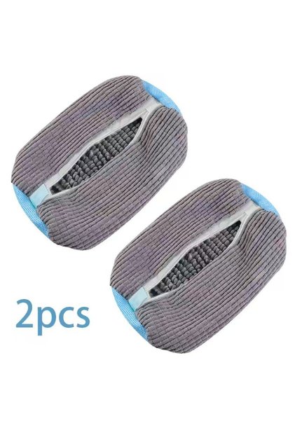 2pcs grey Special Shoe Washing Bag for Washer and Dryer Durable Laundry Wash Bag for All Shoes Sizes