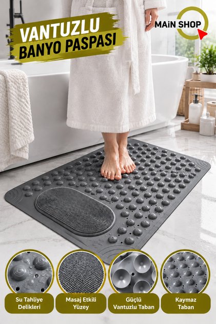 Massage Suction Cup Bath Mat & Non-Slip Floor Shower Cabin Mat 36X70 cm M-162