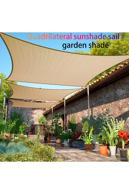 Sun Shade Sail Rectangle Sun Shade Canopy Water Permeable UV Block Sunshade Sail Shade for Backyard Yard Deck Patio Garden Outdoor Activities Sunshade Cover
