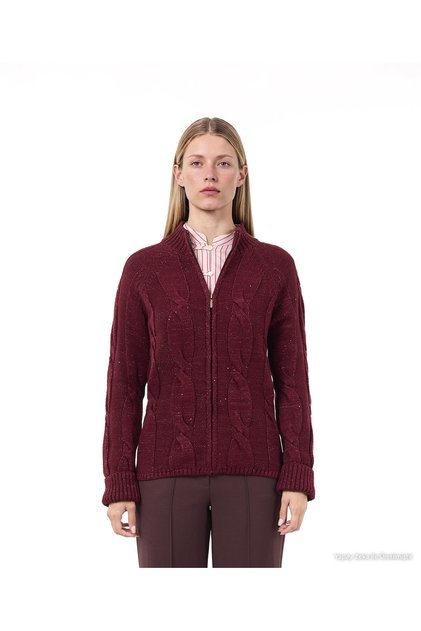 Regular Stand Collar Long Sleeve Cardigan
