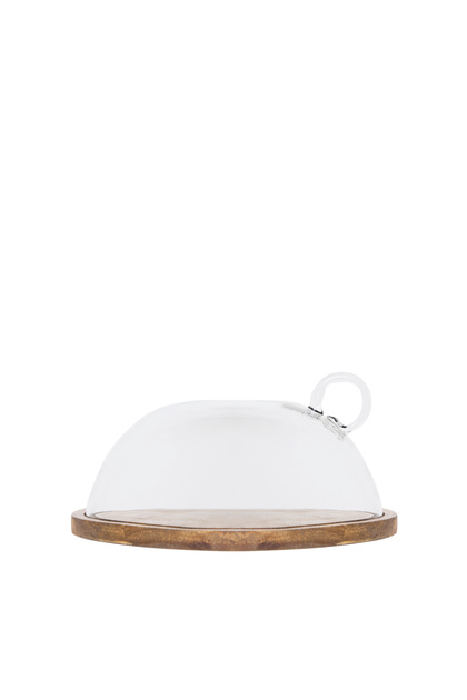 Cam Kapaklı Mango Ağacı Yuvarlak Servis Tabağı(30x15 Cm)