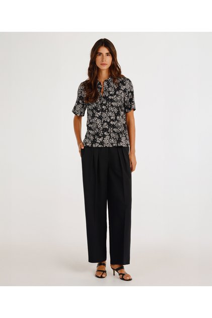 Button-Detail Blouse