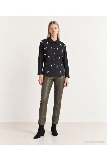Regular Shirt Collar Long Sleeve Shirt