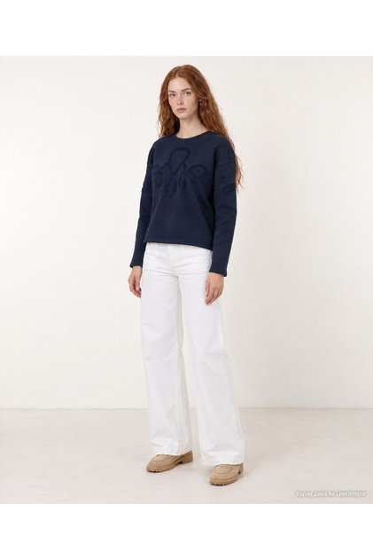 Regular Crew Neck Long Sleeve Sweatshirt