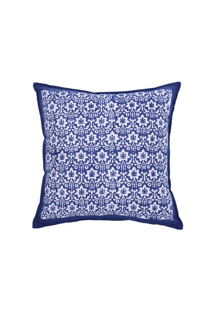 Floral Patterned Cotton Fabric Square Pillow (45X45 cm)
