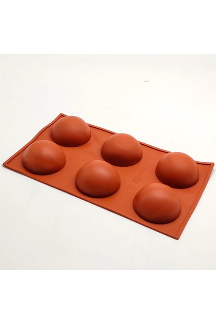 Profesyonel Cookie Balls Kalıbı – 6’lı Silikon Yarım Küre Fırın Uyumlu