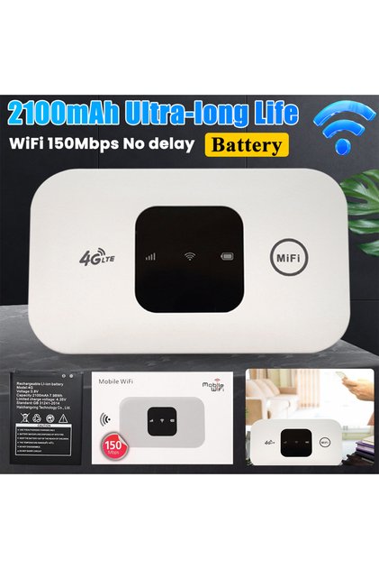 4G Lte Router Wireless Wifi 2100mAh Mobile Hotspot with SIM Card Slot Hotspot Pocket WIFI 150mbps Fo