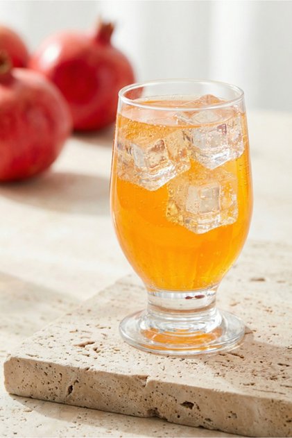 Rena Glass Soft Drink Cup Set of 6 305 ml with Lid (Dessert Serving, Ice Cream Cup, Water Glass)