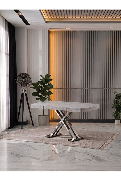 VENOXA X MASA 70X110 / 70X160 (GRİ/NİKEL)