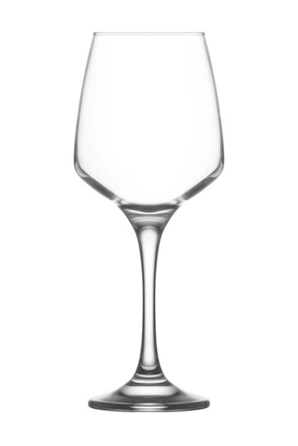 Lal Cam Goblet 6'lı 400 ml Ayaklı (Şarap Kadehi, Kokteyl Bardağı)