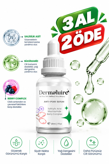 Anti-Pore Facial Serum 30 ml - Contains Salicylic Acid and Niacinamide, and Helps Control Oiliness