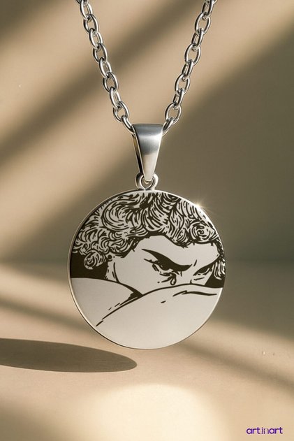 Fallen Angel - Alexandre Cabanel | 316L Steel Necklace