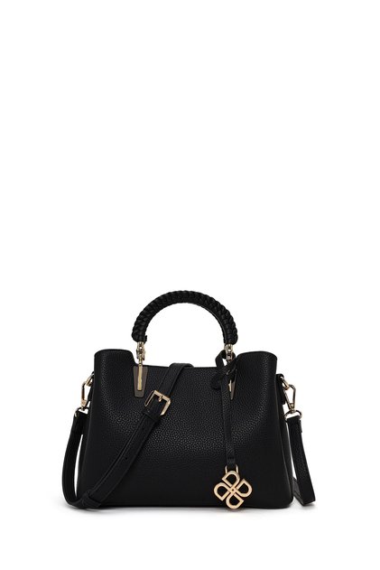 Women's Black Long Strap Shoulder Bag Wb240007Sf