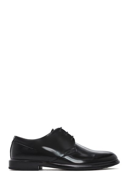 Men's Black Laced Leather Classic Shoes 25Sfd 601622