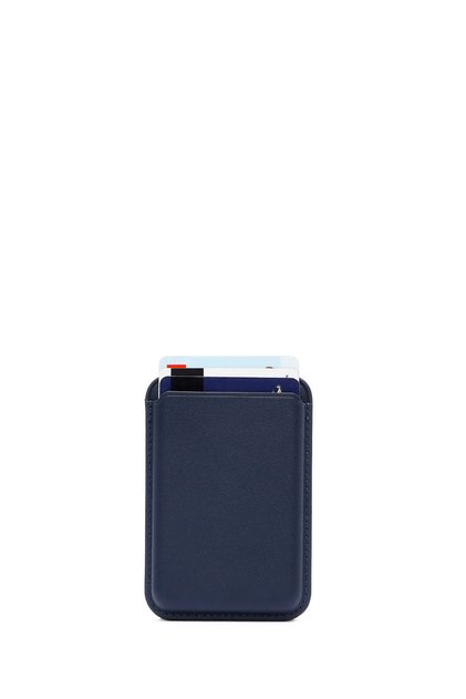 Men's Navy Blue Leather Magnetic Wallet 000A2D361518