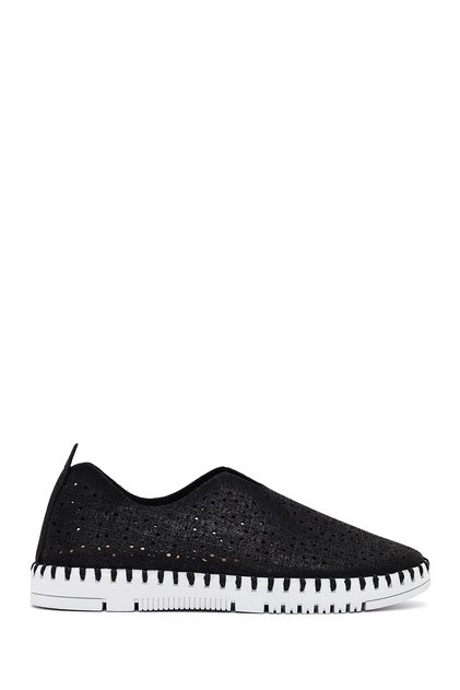 Women's Black Fabric Comfort Shoes 26Pfe470410