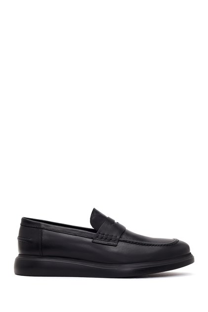 Men's Black Leather Casual Loafer Wm800002Dv
