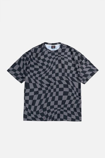 Tribal Checkered Drytech Oversize Men's T-Shirt Uk1161Sygr