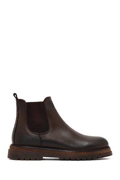 Men's Brown Leather Chelsea Boots Wm610003Df