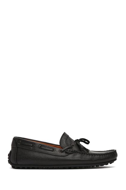 Men's Black Tasseled Leather Loafer 26Sfd7548Ft