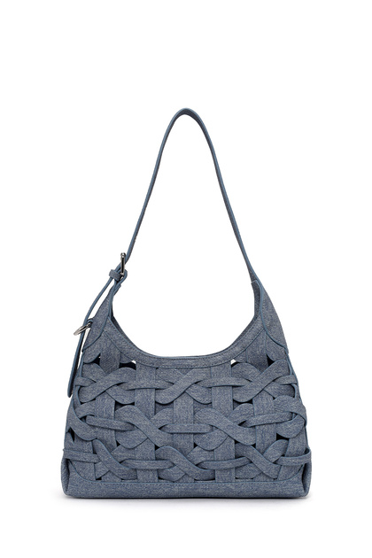 Women's Jean Blue Knitted Shoulder Bag 26Sbd275129