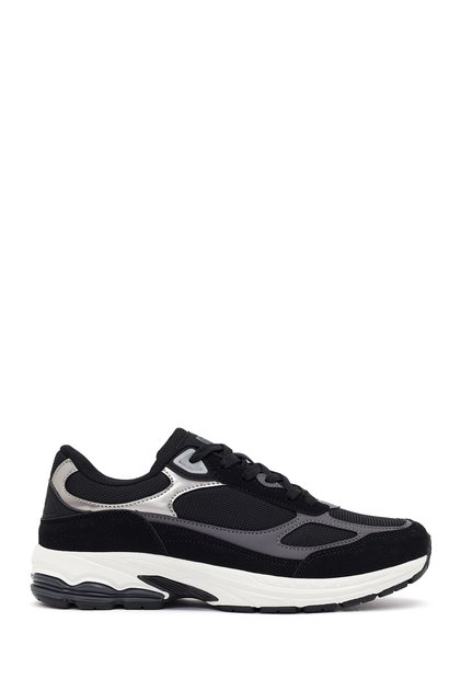 Men's Black Thick Soled Lace-Up Shoes Sneakers 26Sfd696514