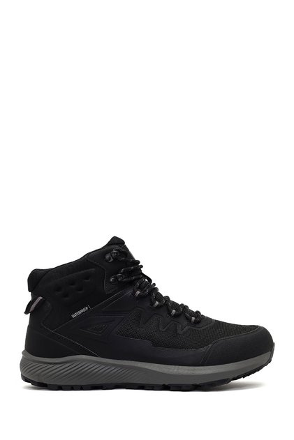 Dry Men's Black Lace-Up Thick Soled Outdoor Boots 25Wfd692514
