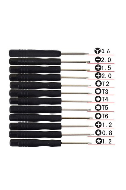 A set 12Pcs/Set Mini Multi-Function Magnetic Precision Screwdriver Set for Apple iPhone 7 Samsung HT