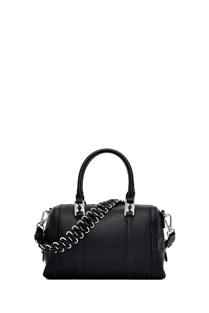 Women's Black Long Strap Shoulder Bag 25Abd2439Ft