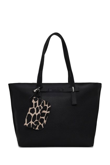 Women's Black Shoulder Bag with Accessories Ab100019Sf